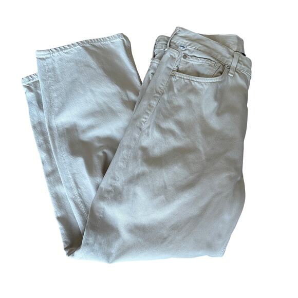 Citizens of Humanity White Micro Barrel Jeans Size 29 High Rise Baggy Rigid $248 - Picture 6 of 11